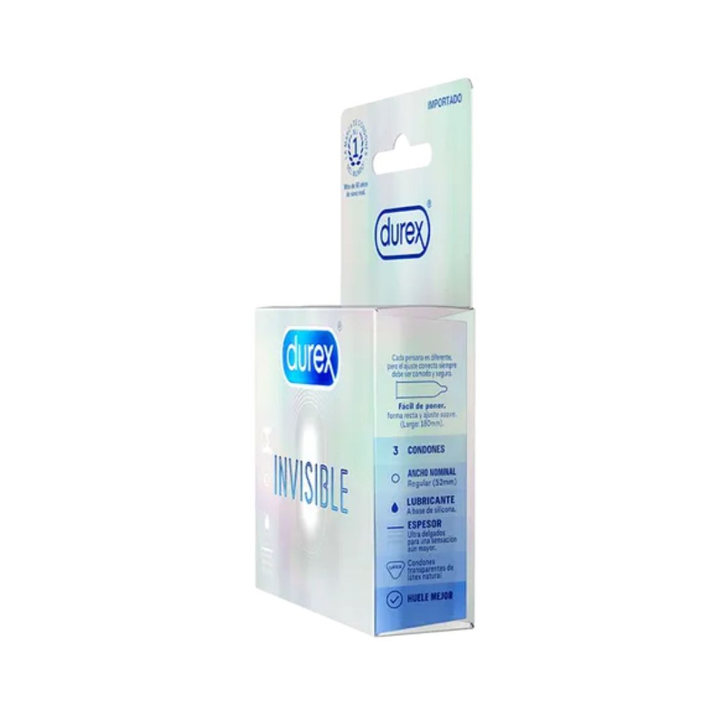 CONDONES DUREX INVISIBLE 3 UNIDADES