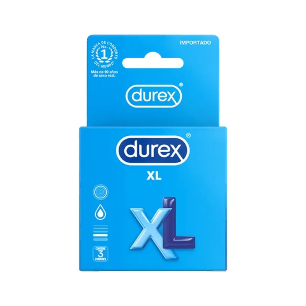 CONDONES DUREX XL 3 UNIDADES