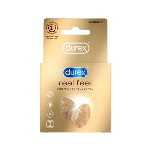 CONDONES DUREX REAL FEEL 3 UNIDADES