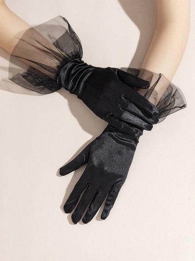 GUANTES CORTOS ÓPERA NEGROS